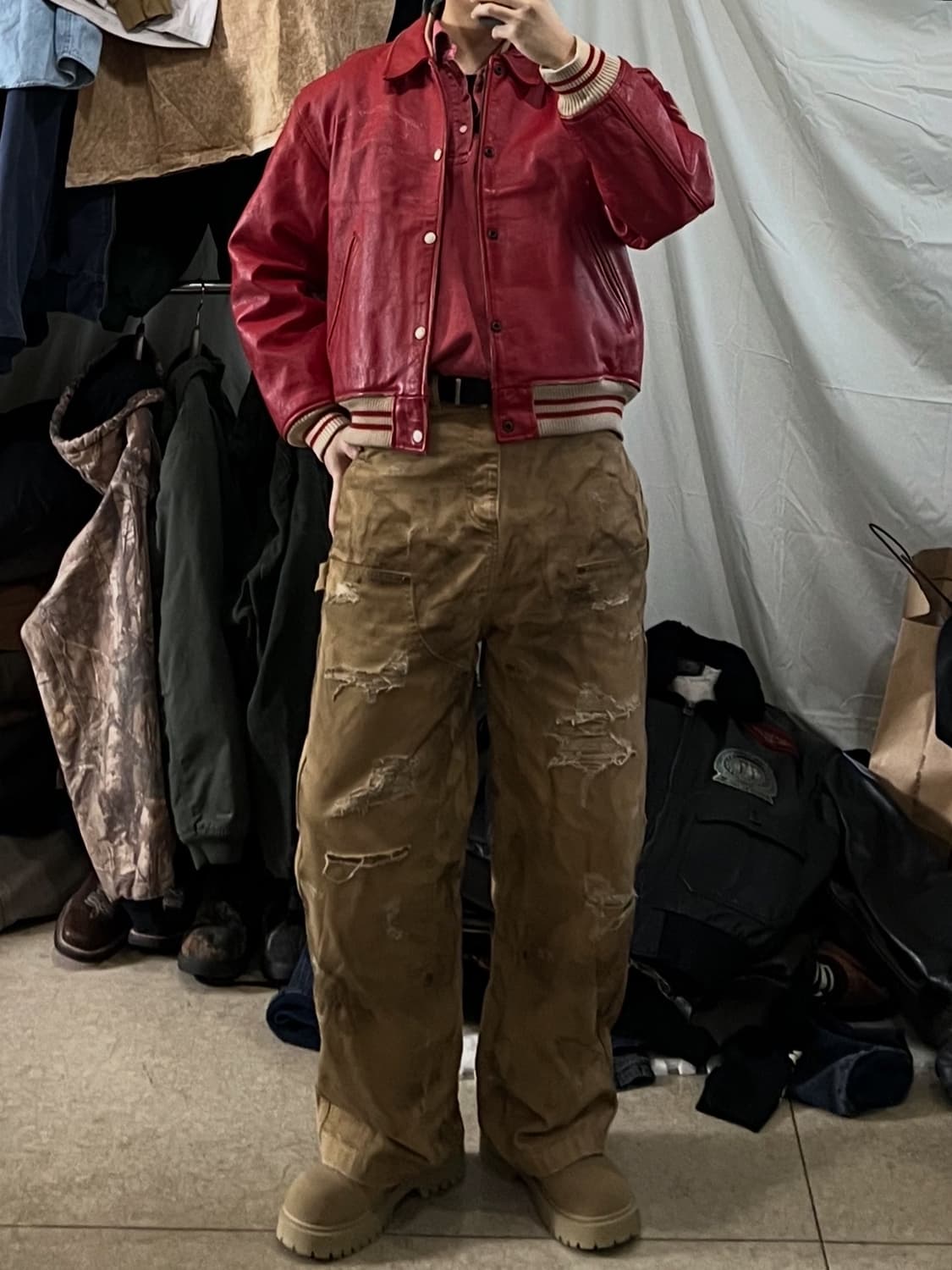 아비렉스 바시티 가죽 자켓 상품이미지4