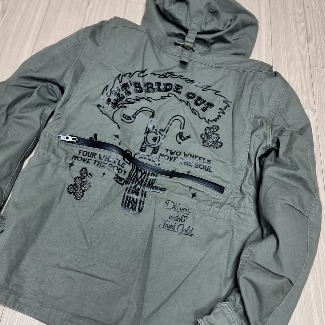 일본산 JAM'S COLD 바이크 후드 야상 점퍼(95-100) 상품이미지7