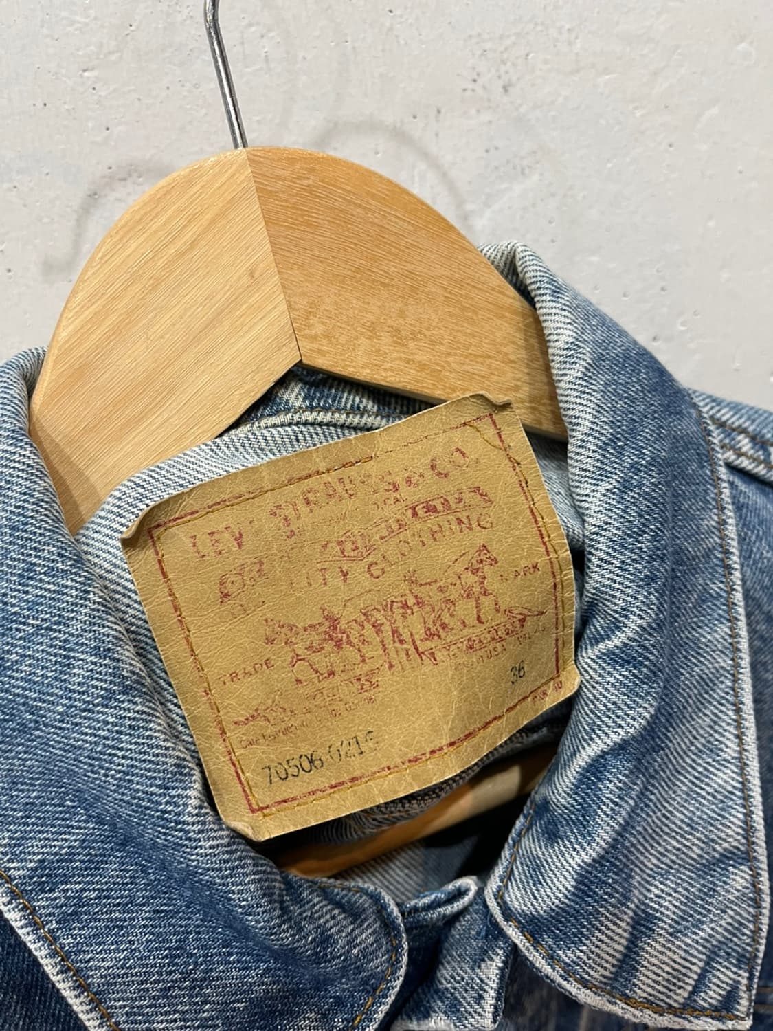 리바이스 70506 데님 트러커 자켓 Made in USA 상품이미지7