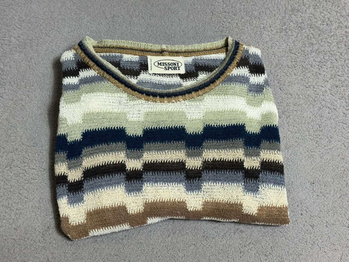 Missoni 미쏘니 나바호 에스닉 패턴 봄여름용 가벼운 니트 /캐피탈 상품이미지6