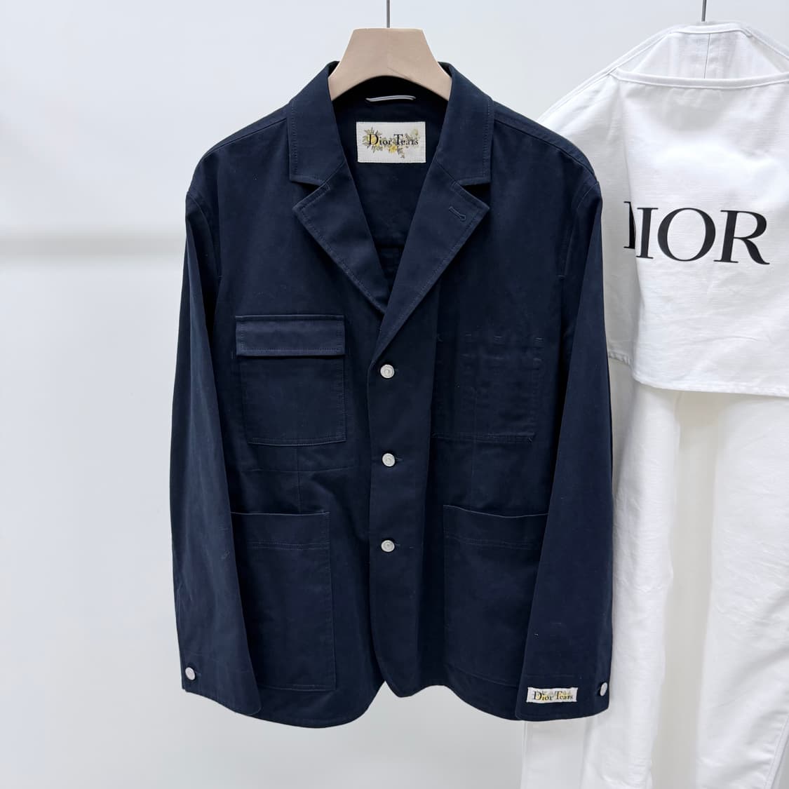 [S급/52] 디올 x 티어스 데님 블루종 자켓 다크네이비 상품이미지1
