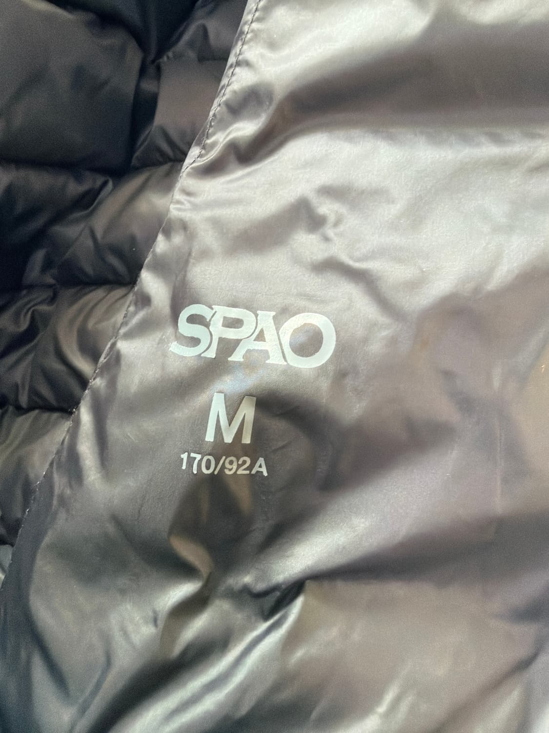 스파오 경량패딩 블랙 M 상품이미지2