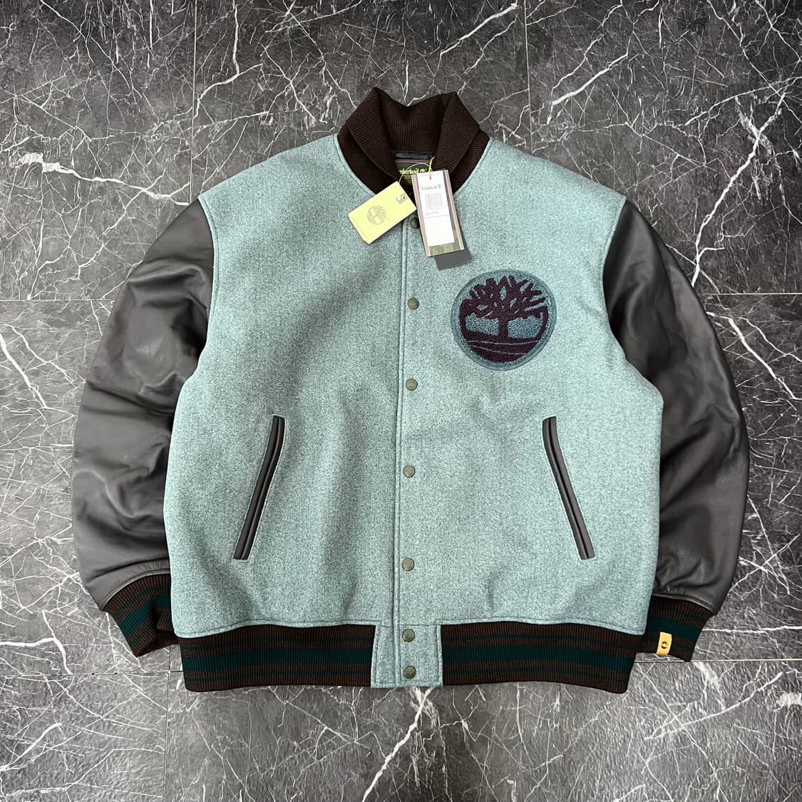 팀버랜드 TDC 컬렉션 카프스킨 레더 바시티 자켓 상품이미지1