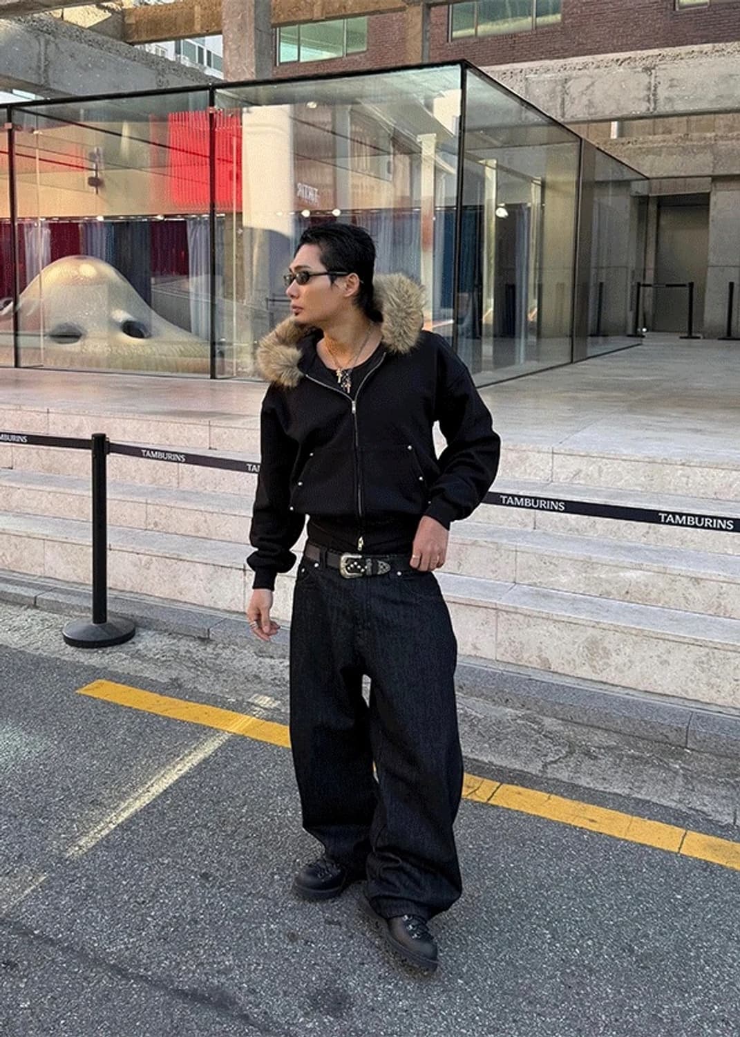 수우드 퍼 크롭 스토퍼 후드집업 free 상품이미지1