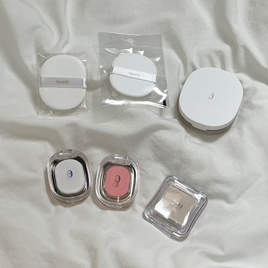 새상품+중고 ) 아멜리 파우터 섀도우 + 투에이엔 하이라이터 상품이미지2