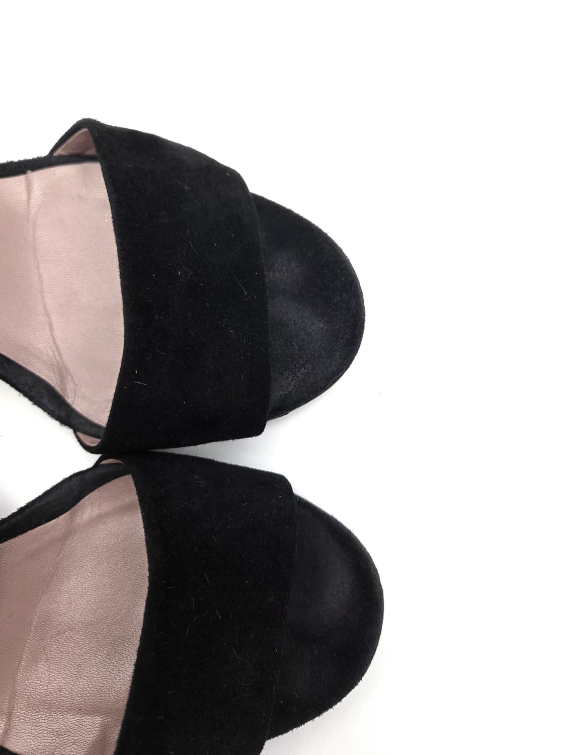 구찌GG 블랙 스웨이드 크리스탈 앵클스트랩 샌들 힐 37반 상품이미지6