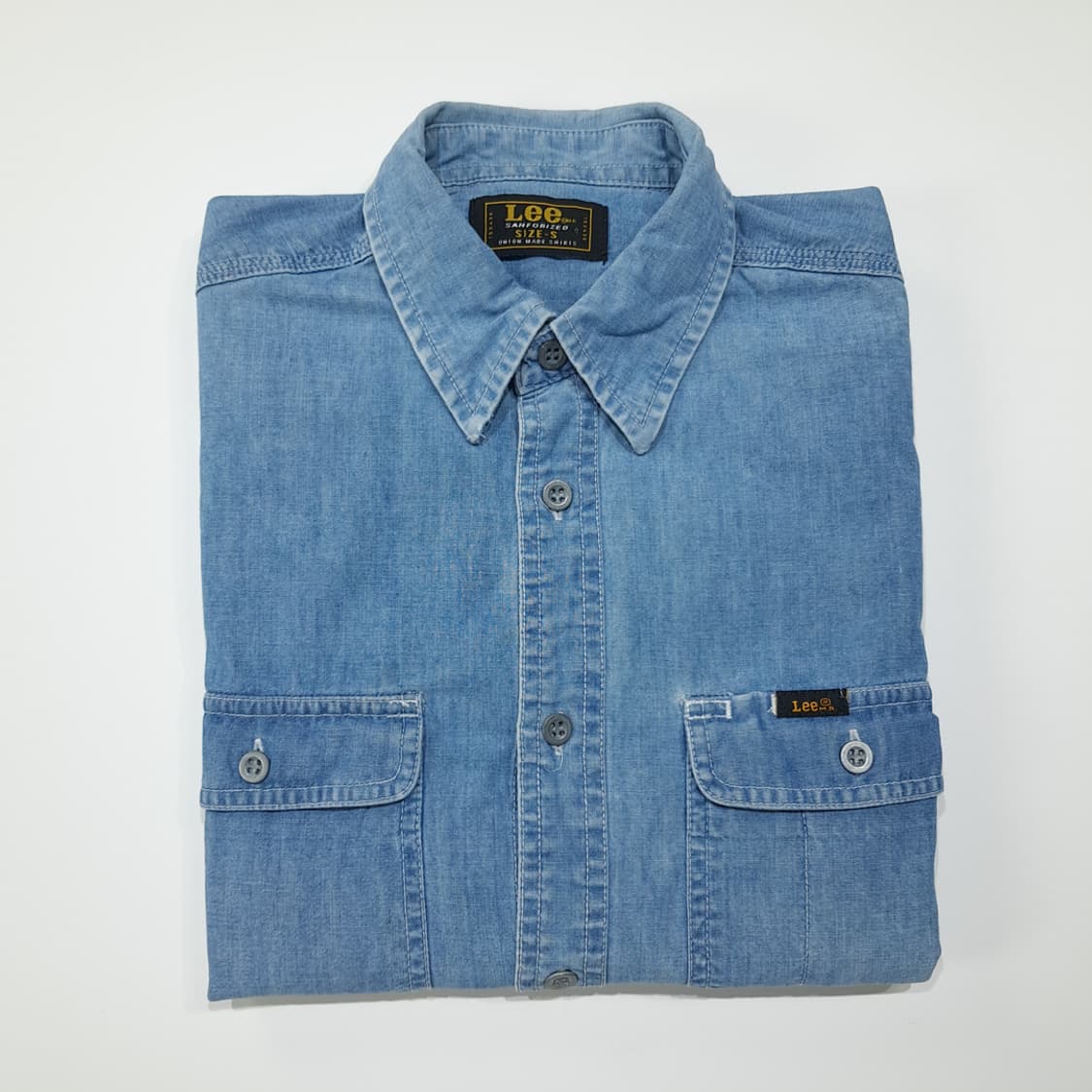 CL743 S 리 80s 유니온메이드 샴브레이 데님셔츠 남방 상품이미지7
