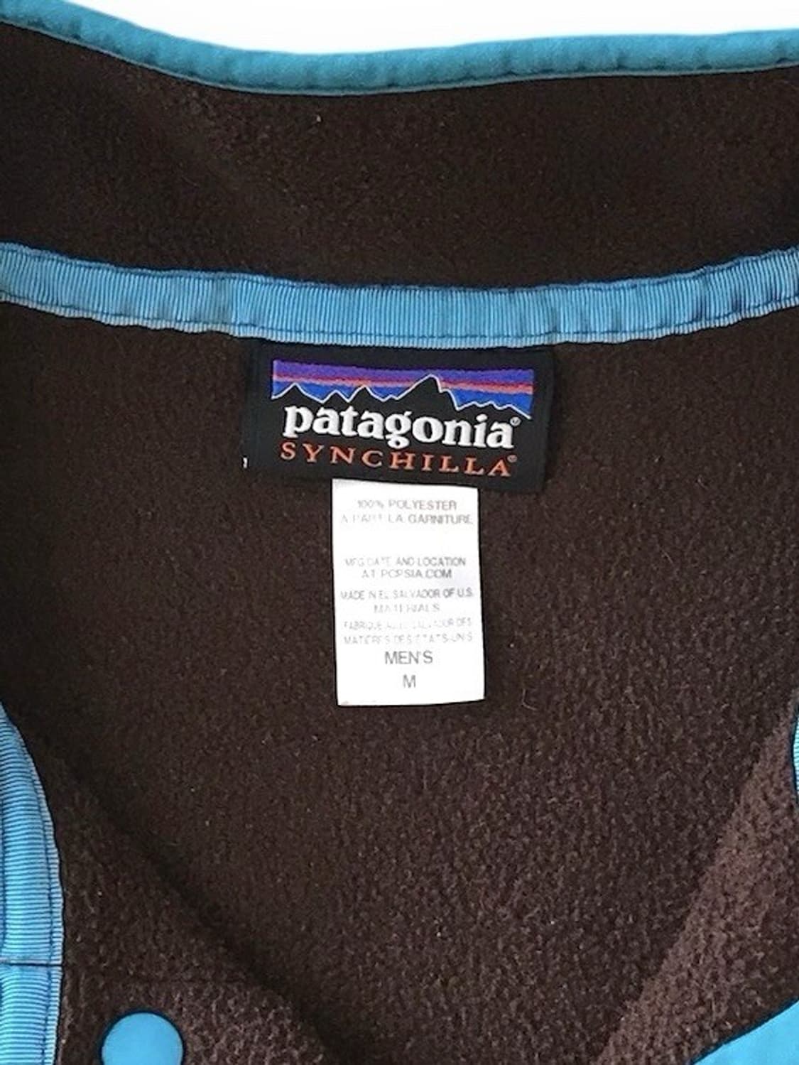 파타고니아 신칠라 스냅티 풀오버 브라운/블루 상품이미지4