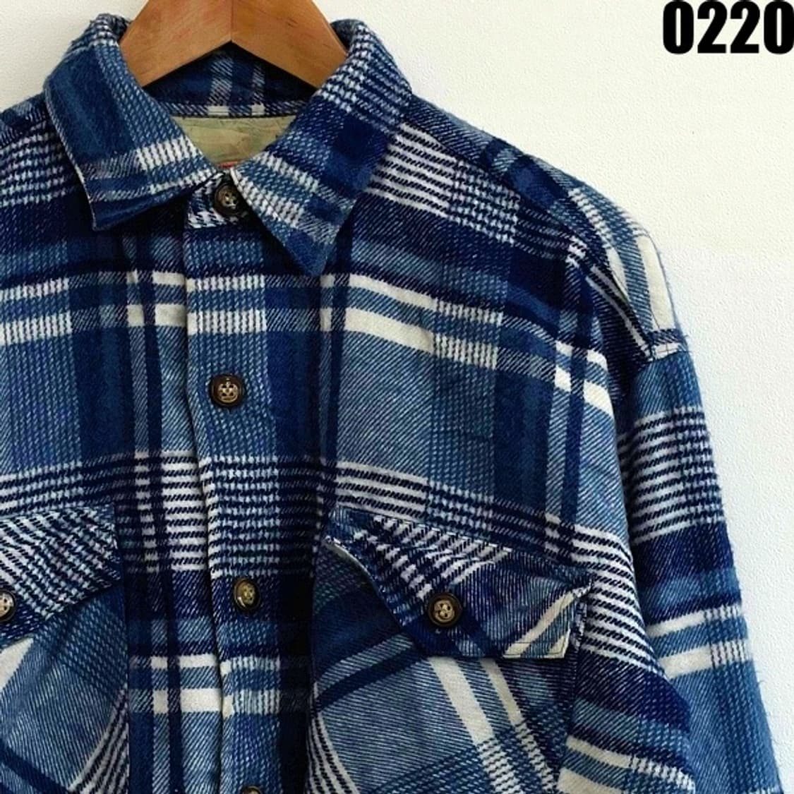  빈티지 아메리칸베이직 셔츠 남방 자켓 M 0220  상품이미지4
