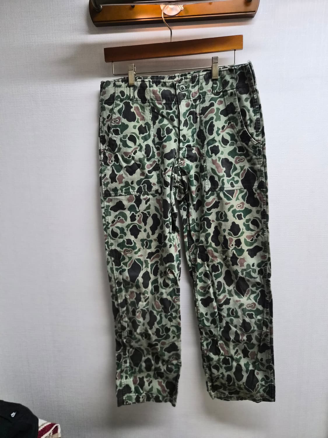 32)  80's 예비군 덕카모 퍼티그 팬츠 팝니다 상품이미지1