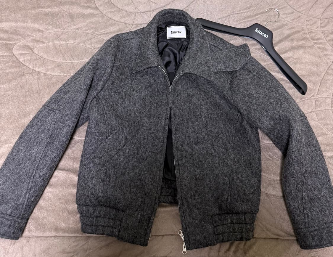 [키네토] 미스티 브러쉬 울 자켓_스모크 챠콜 상품이미지4