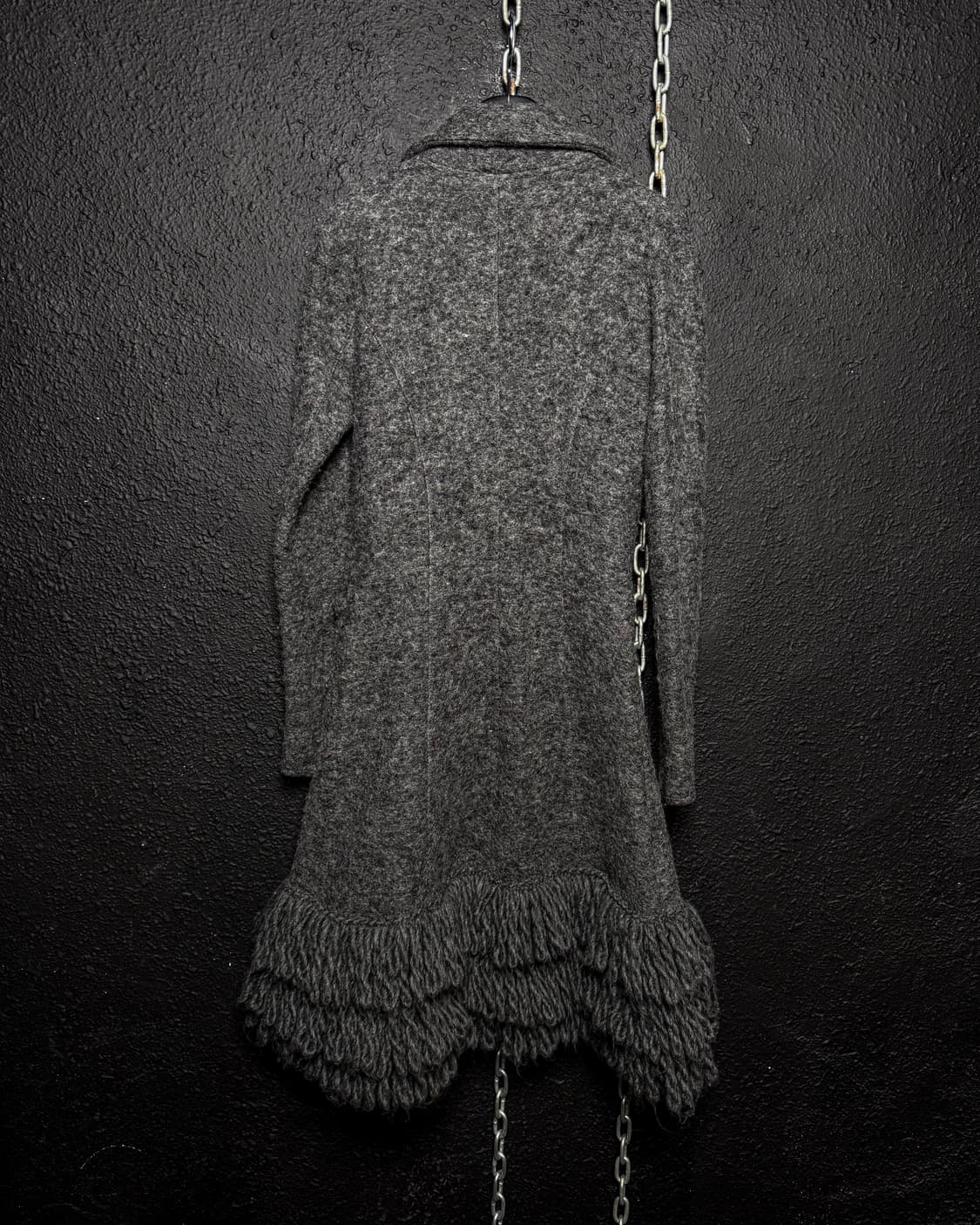 Layered Fringe Hem Double Coat 상품이미지7