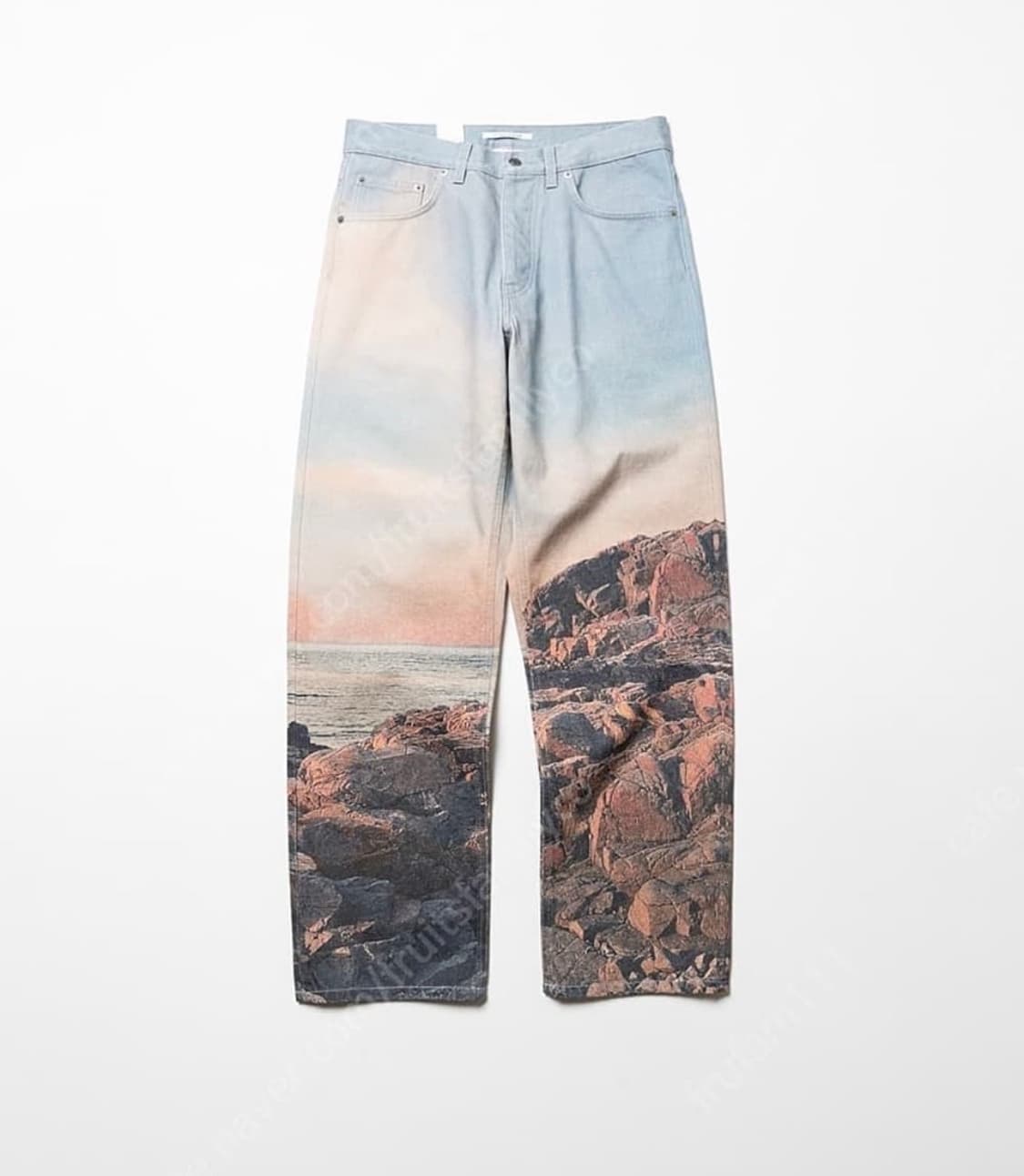 [30] 선플라워 sunflower 루즈 AOP 프린트 데님 팬츠 상품이미지2