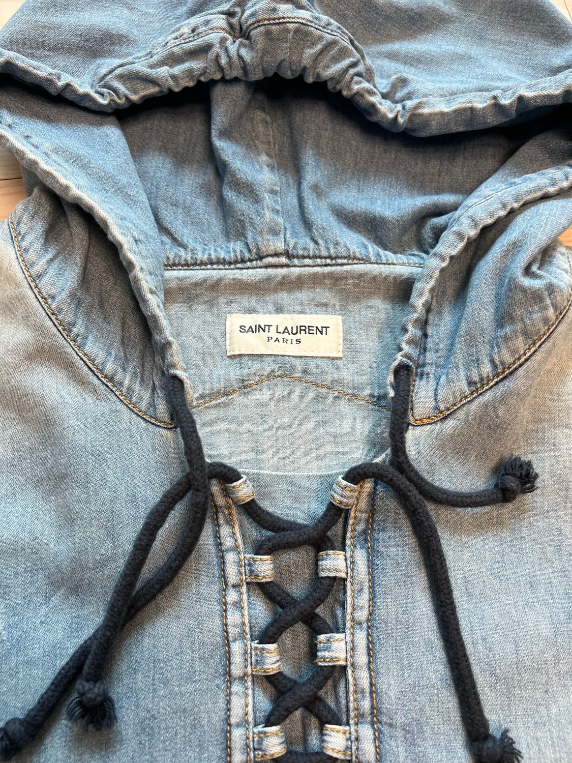 생로랑 / 데님 후드 아노락 / M 상품이미지3