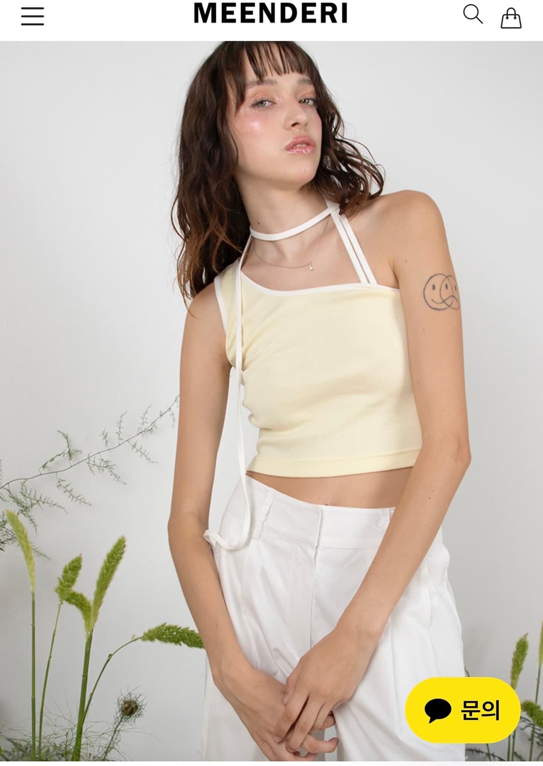 민더리 TRACK UNBALANCE SLEEVELESS TOP LEMON 상품이미지2