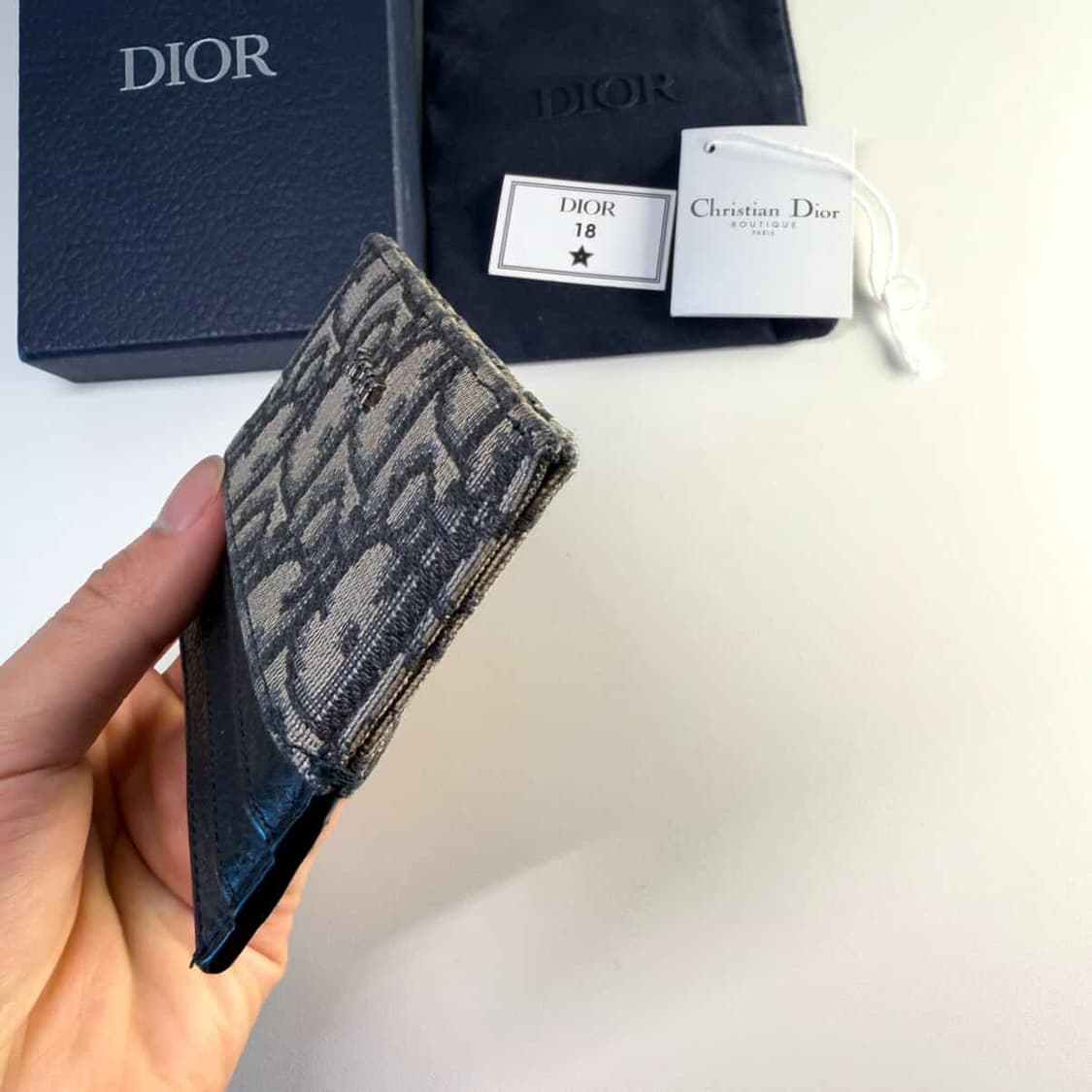 {풀구성} 디올 오블리크 자카드 카드지갑 베이지 상품이미지5