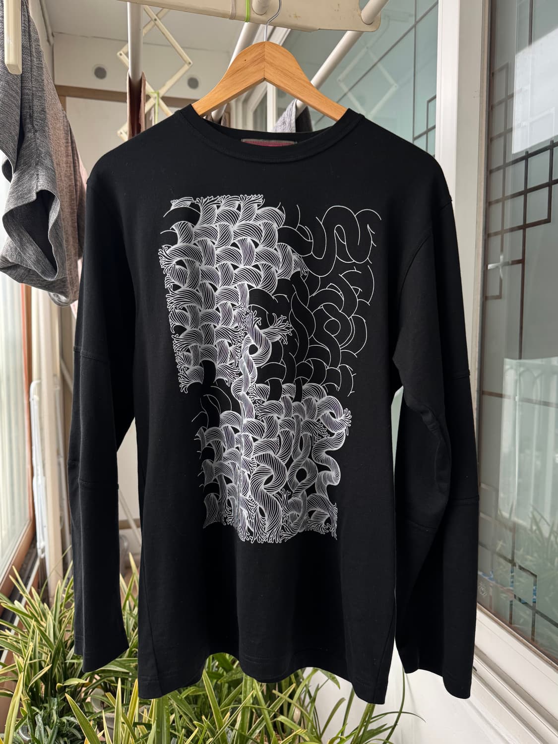 크리스토퍼 네메스 롱슬리브 108 트위스트 로프 블랙 M 상품이미지1