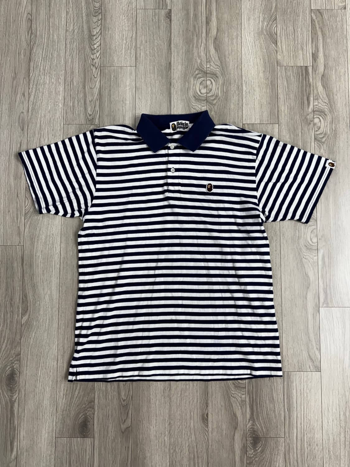 베이프 스트라이프 폴로 반팔 티셔츠 상품이미지1