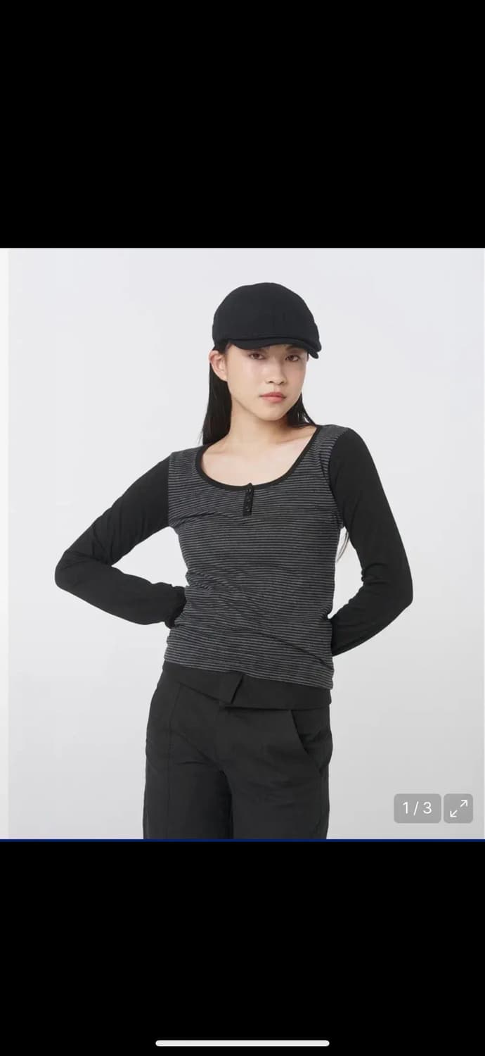 미세키서울 Henley neck long sleeves STRIPE 상품이미지1