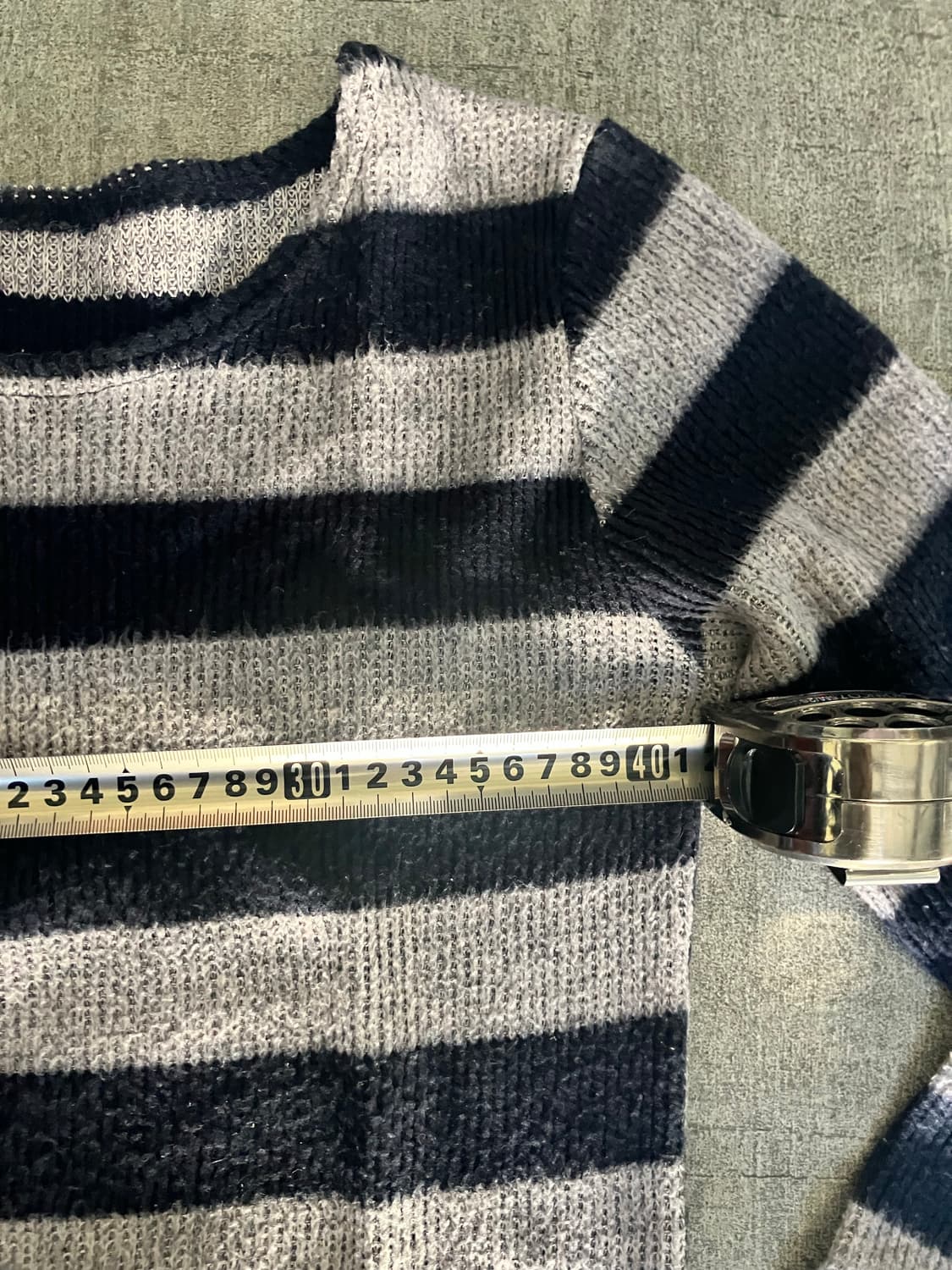 일본빈티지 핀터깔y2k 달천깔페어리 스트라이프 보트넥니트 상품이미지2