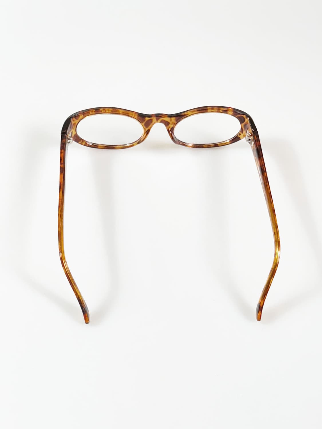 90s JOANNA 레오파드 뿔테 오벌 프레임 빈티지 안경 상품이미지5