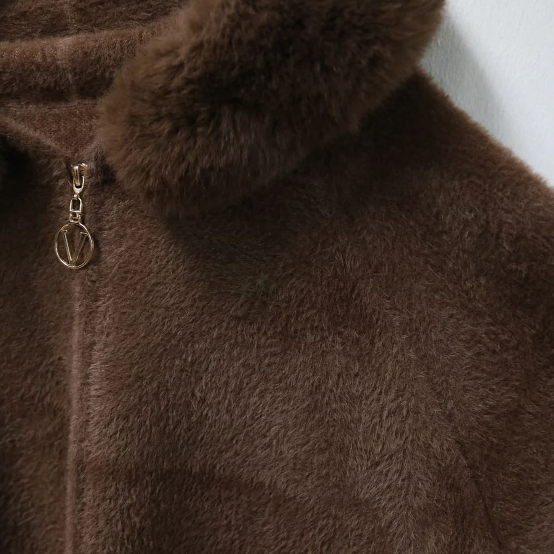 부들이 퍼 니트 후드 집업 61462 상품이미지4