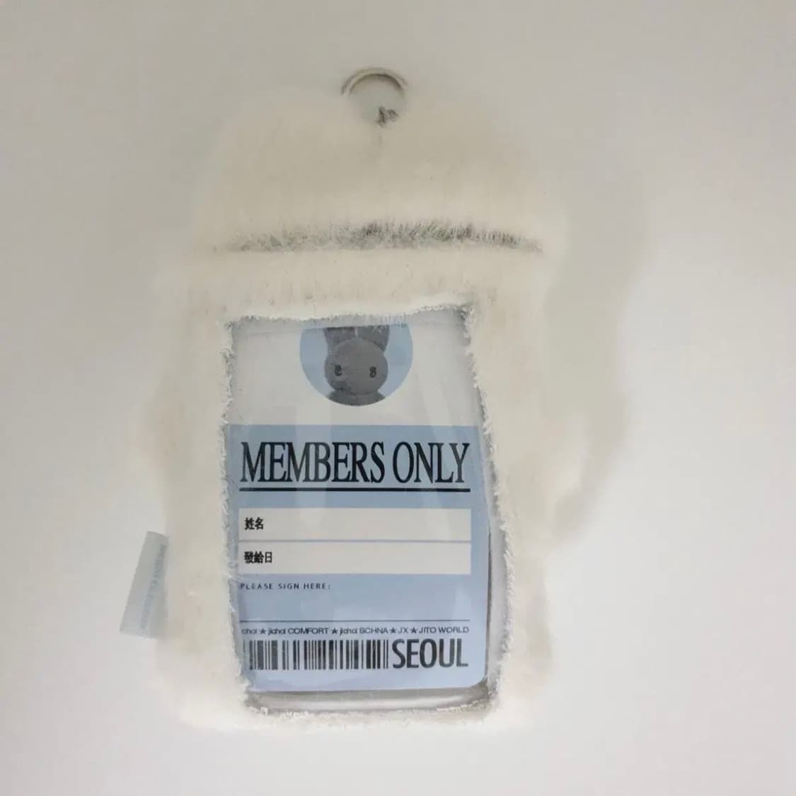 지초이 화이트 지토 홀더 키링 인형 포카 포토카드 상품이미지2