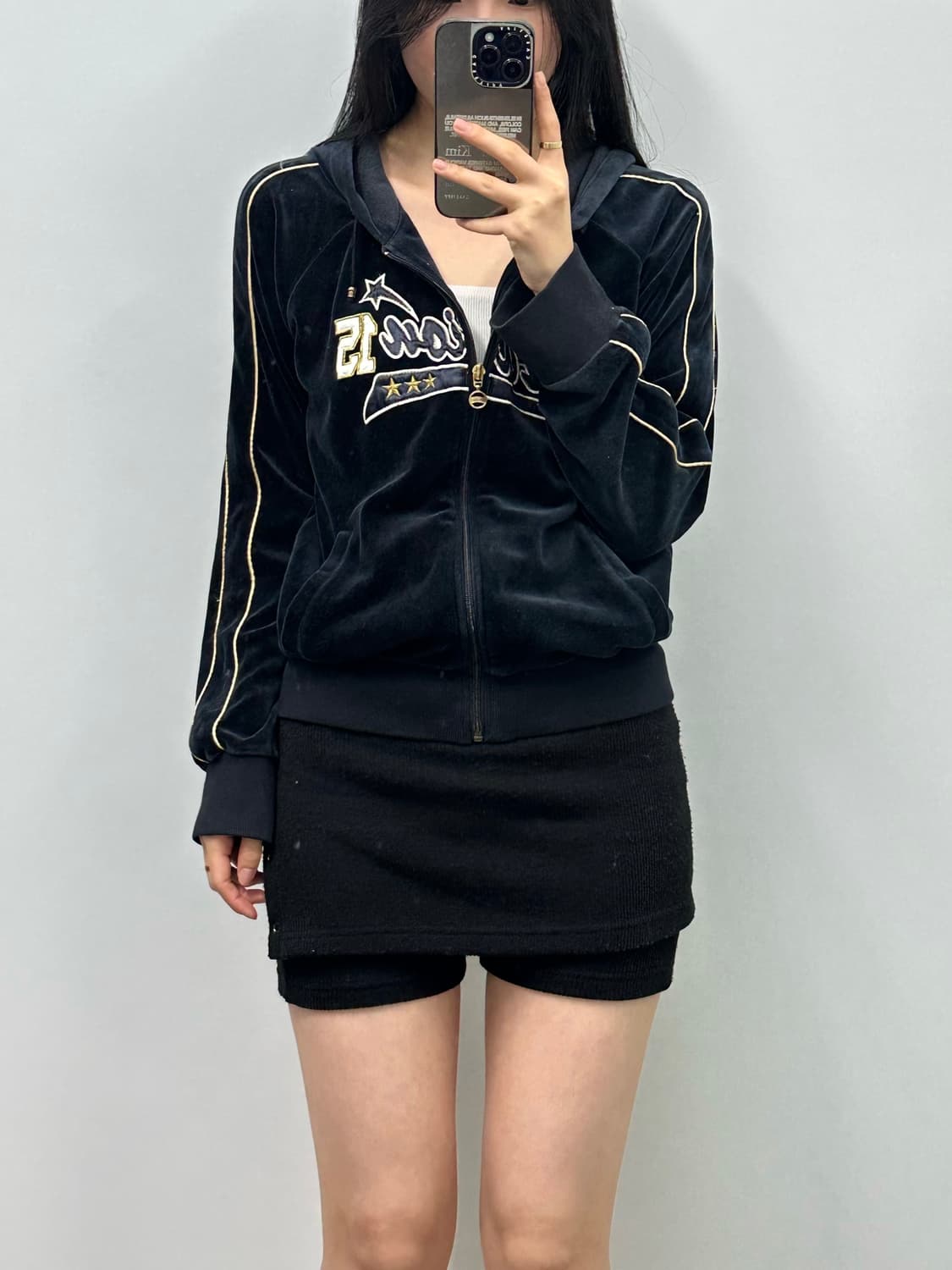 Vintage 빈티지 y2k 와투케 벨루어 후드집업 상품이미지1