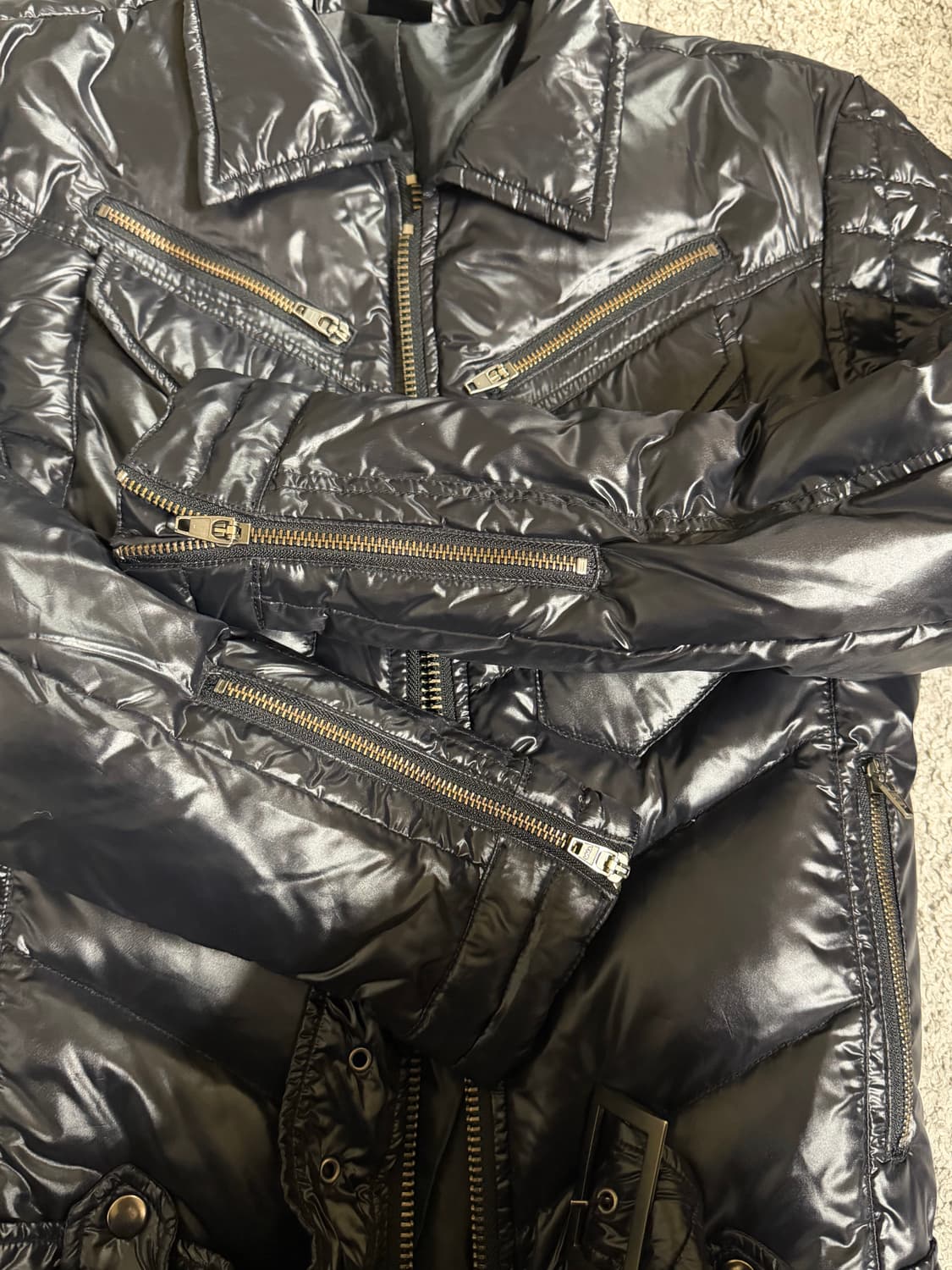 잭로즈 패디드 바이커 자켓 상품이미지6