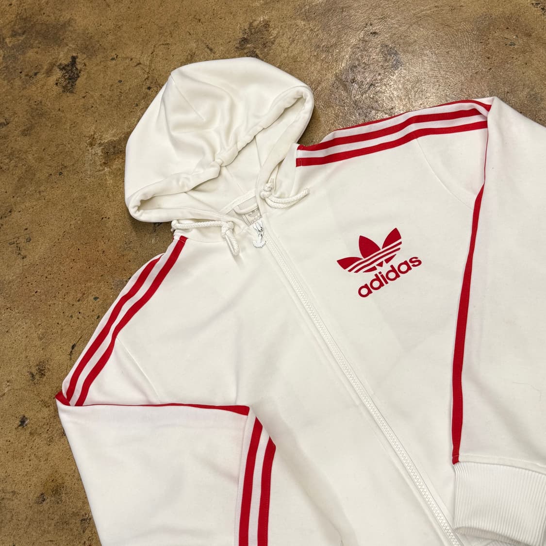 아디다스 흰빨 화이트 후플 플락 져지 후드집업 95 상품이미지1