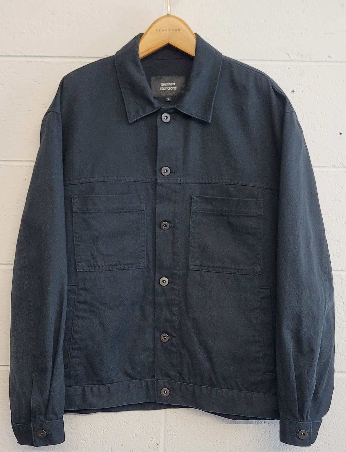 무신사스탠다드 릴렉스드 코튼 트러커자켓(블랙데님자켓) 판매 상품이미지1