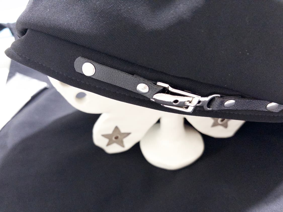 [새상품] 벨티드 버클 코튼 베레모 / 블랙 상품이미지1