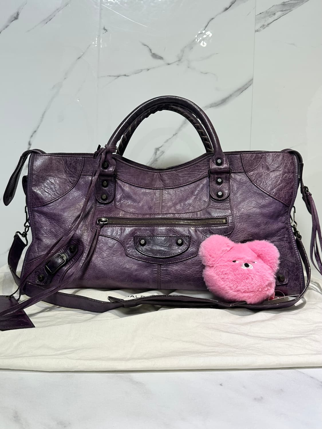 [A 정품] 발렌시아가 시티 모터백 파트타임 퍼플 상품이미지4