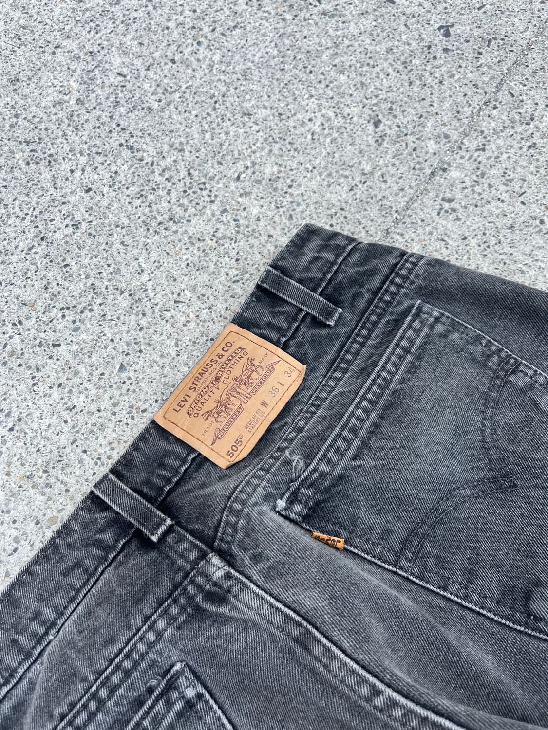 90s Levi's 505 흑청데님팬츠 상품이미지9