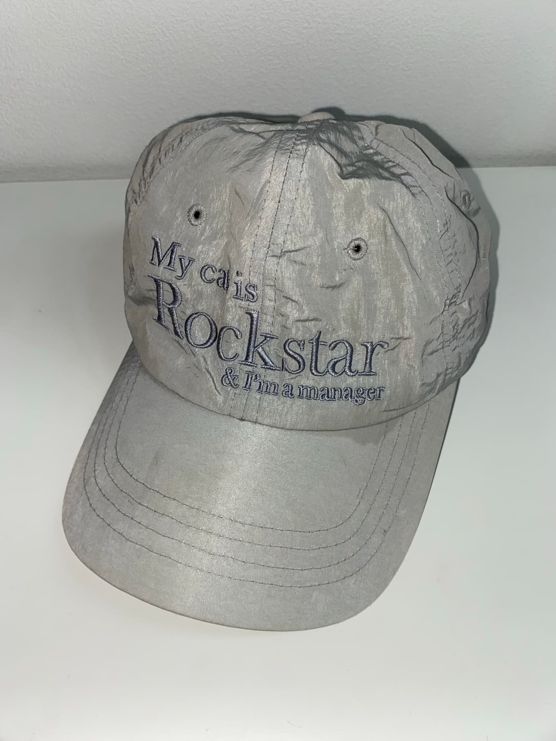 조거쉬 모자 Rockstar cat Nylon cap-Light grey 상품이미지1