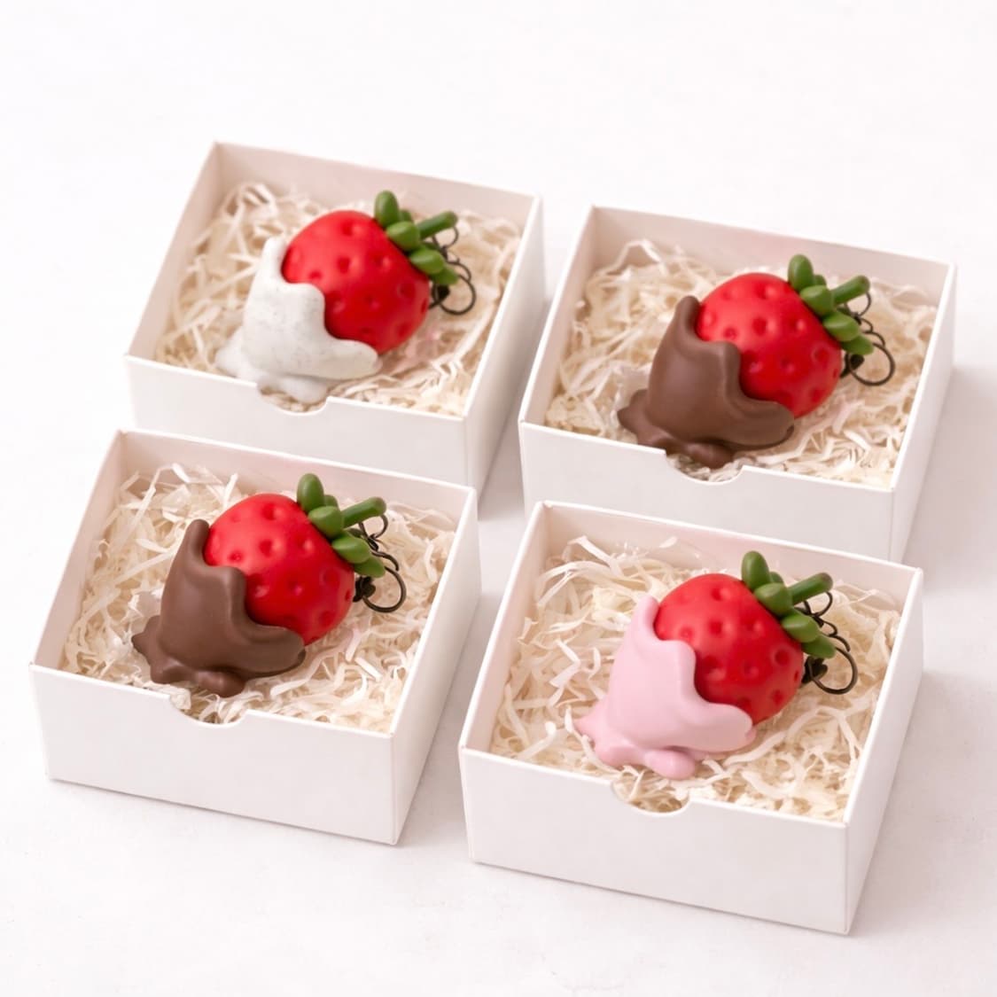 새상품 딸기 퐁듀 클리커 클릭커 키캡 키링 피젯토이 상품이미지1