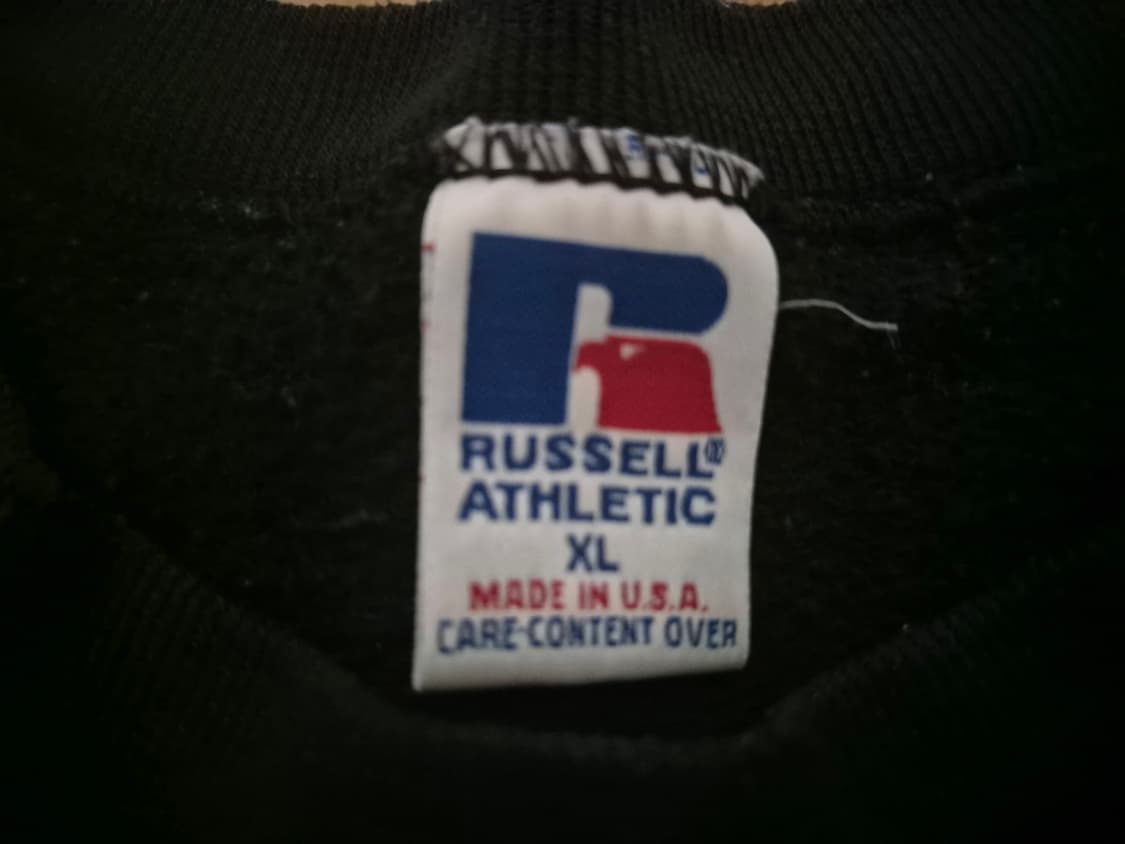 90s 러셀 스웻셔츠 made in usa 블랙 상품이미지2