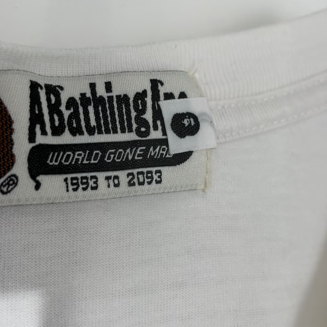 베이프 스타 프린팅 브이넥 반팔 티셔츠 상품이미지3