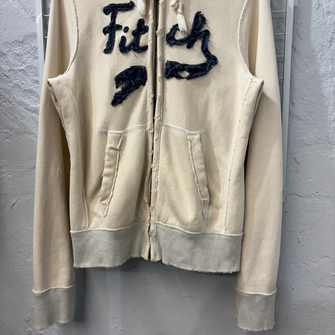 아베크롬비 y2k 빈티지 화이트 후드집업 M 상품이미지4