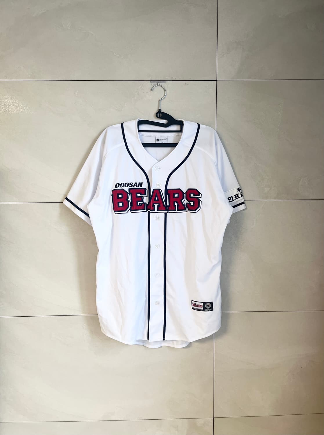 [2XL] 두산베어스 노마킹 레트로 야구 유니폼 상품이미지1