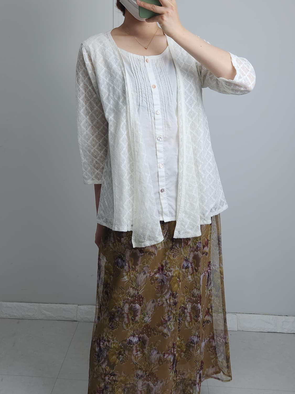 레이스 가디건 블라우스 상품이미지2