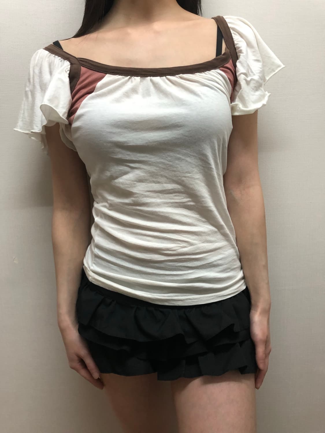 빈티지 화이트 오리엔탈 프릴 탑 상품이미지3