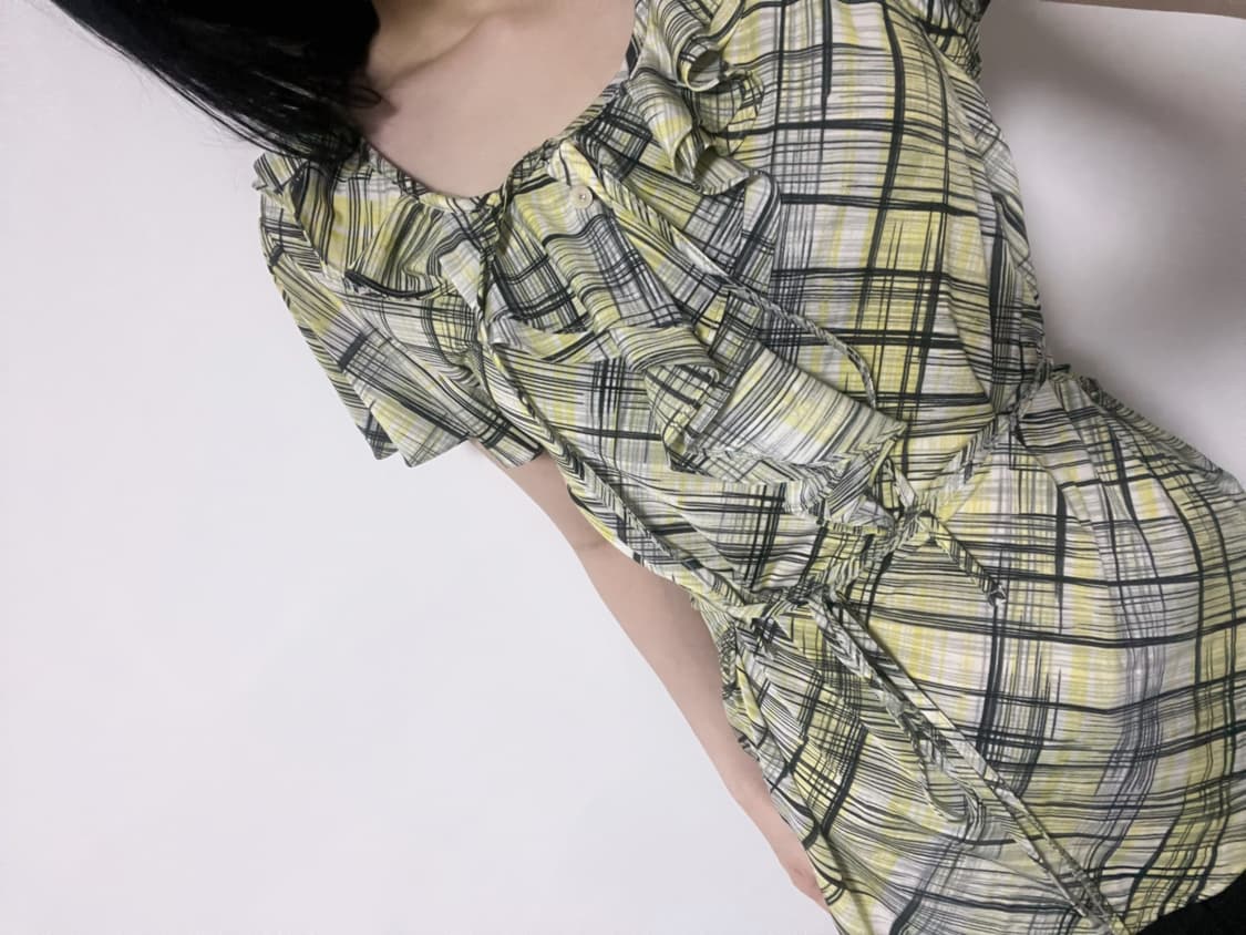 checkered blouse 상품이미지2