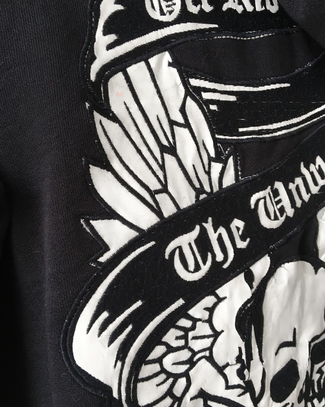 Back skull patch point hood zip pu 상품이미지5