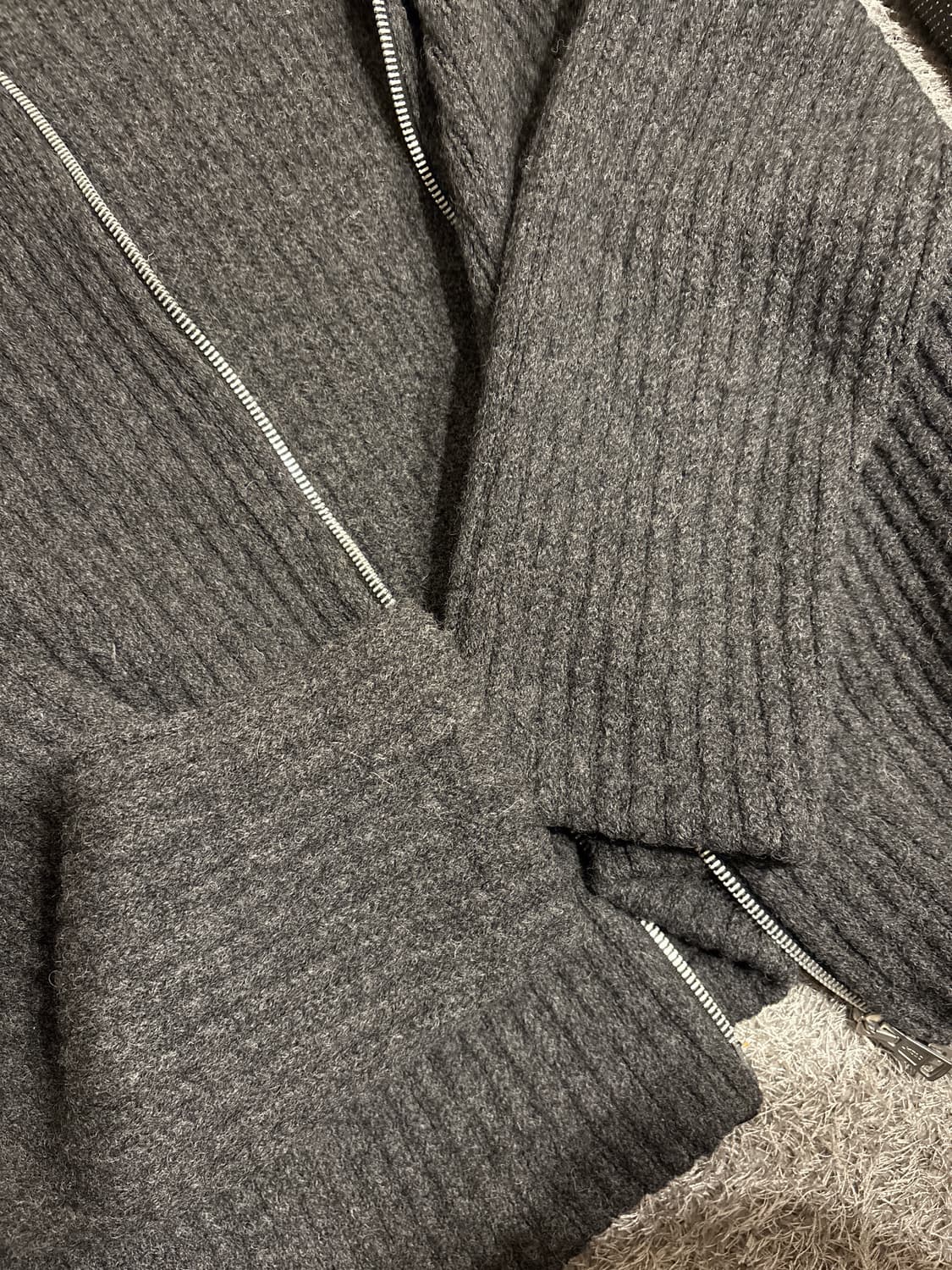 아워레가시 풀집 후드 니트 그레이 48 상품이미지5