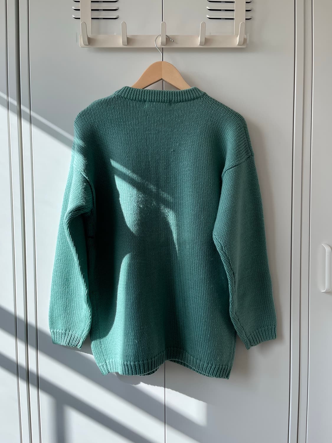 Mi place 자수 패치 울니트 가디건 민트 상품이미지9