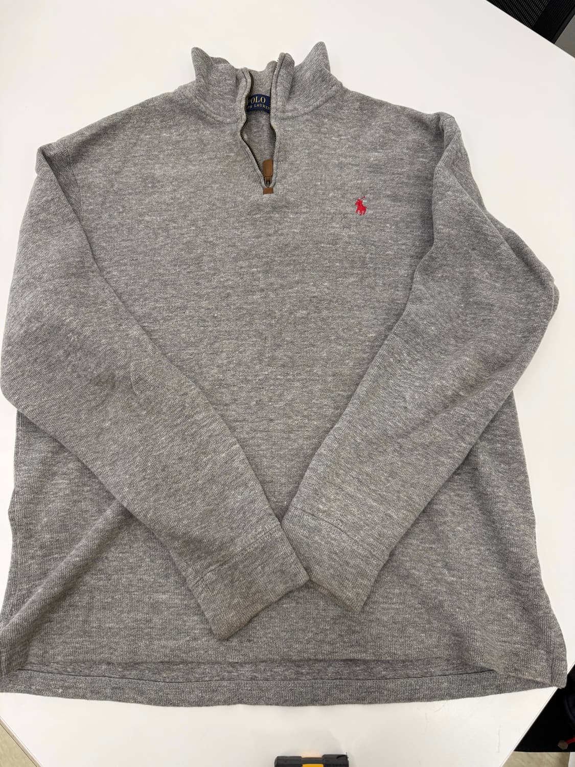 폴로 랄프로렌 하프집업 니트 회색 반집업 m 상품이미지3