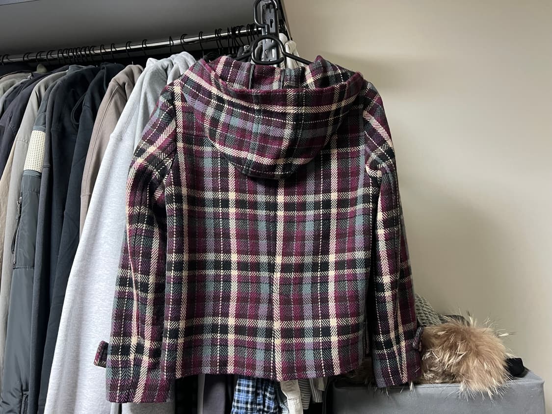 체크 후드 자켓 상품이미지2