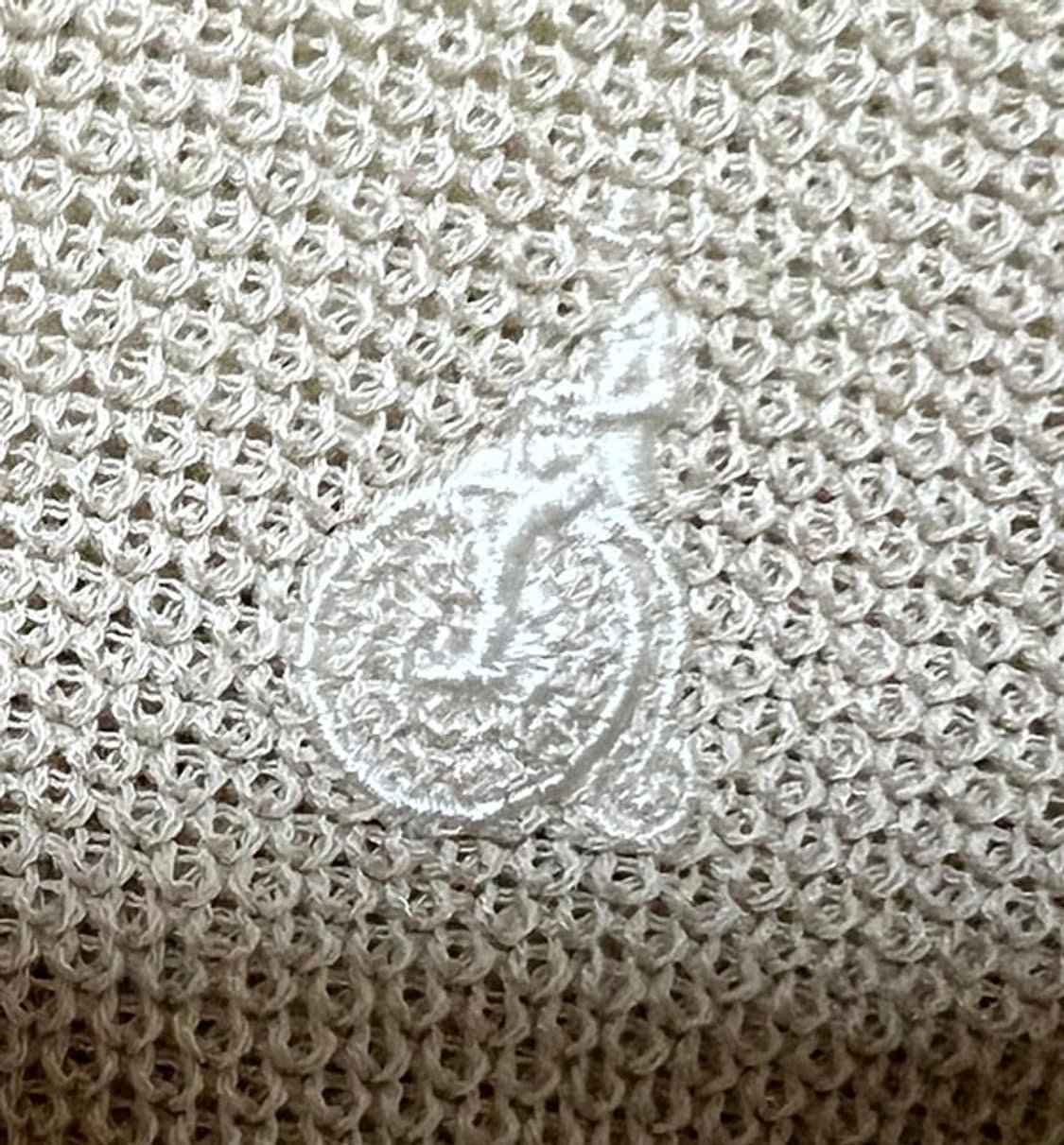 빈폴 아이보리 코튼블렌드 블록 남자 패턴니트 반팔티셔츠 새상품 L 100 상품이미지4