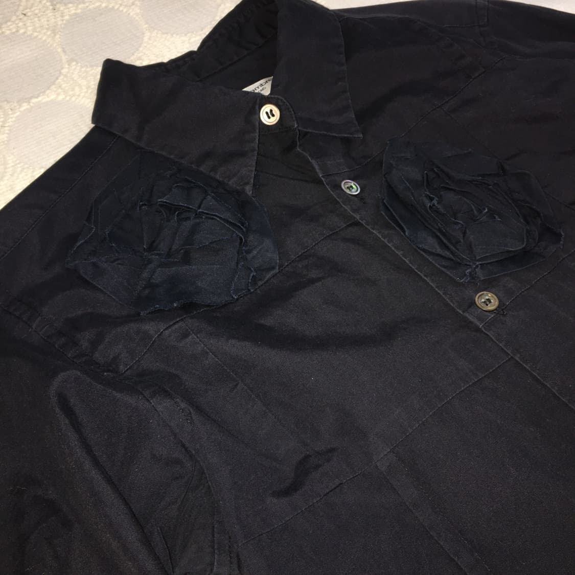 comme des garçons ad2000 장미 딥네이비 셔츠 상품이미지9